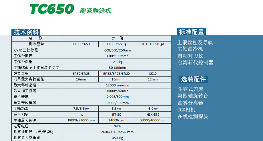 陶瓷雕铣机参数